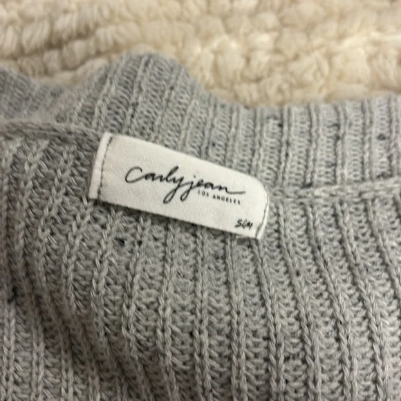 CJLA Rhea Oversized Knit Sweater Gray S/M - Picture 2 of 3